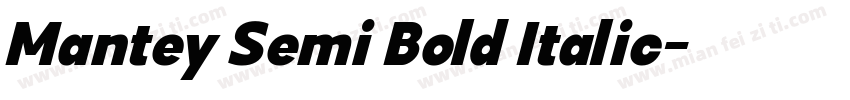 Mantey Semi Bold Italic字体转换